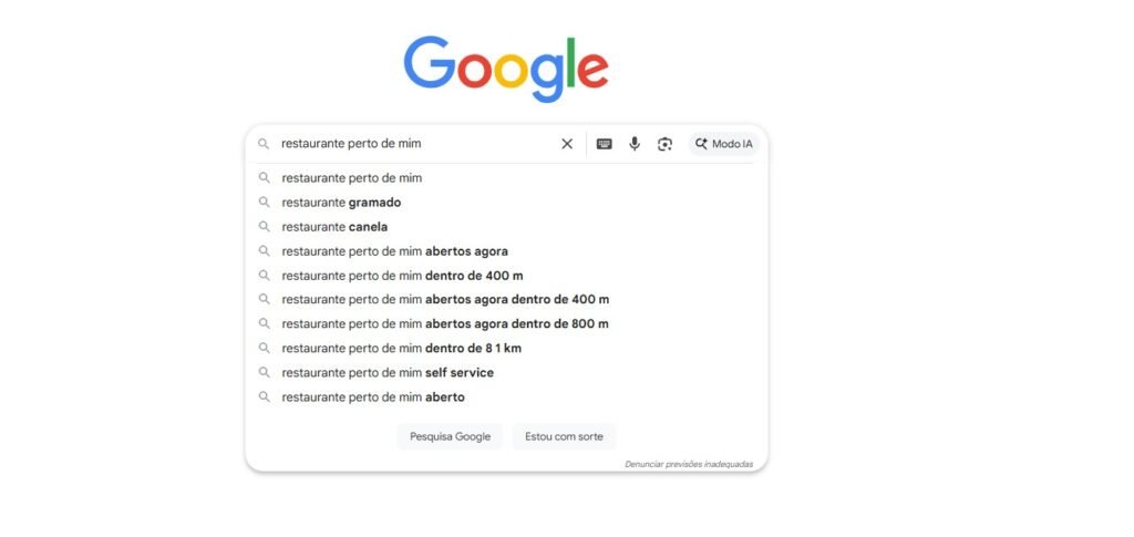 Pesquisa Google restaurante perto de mim - Por que restaurantes com site vendem mais entenda os motivos Blog Agência Penso marketing digital